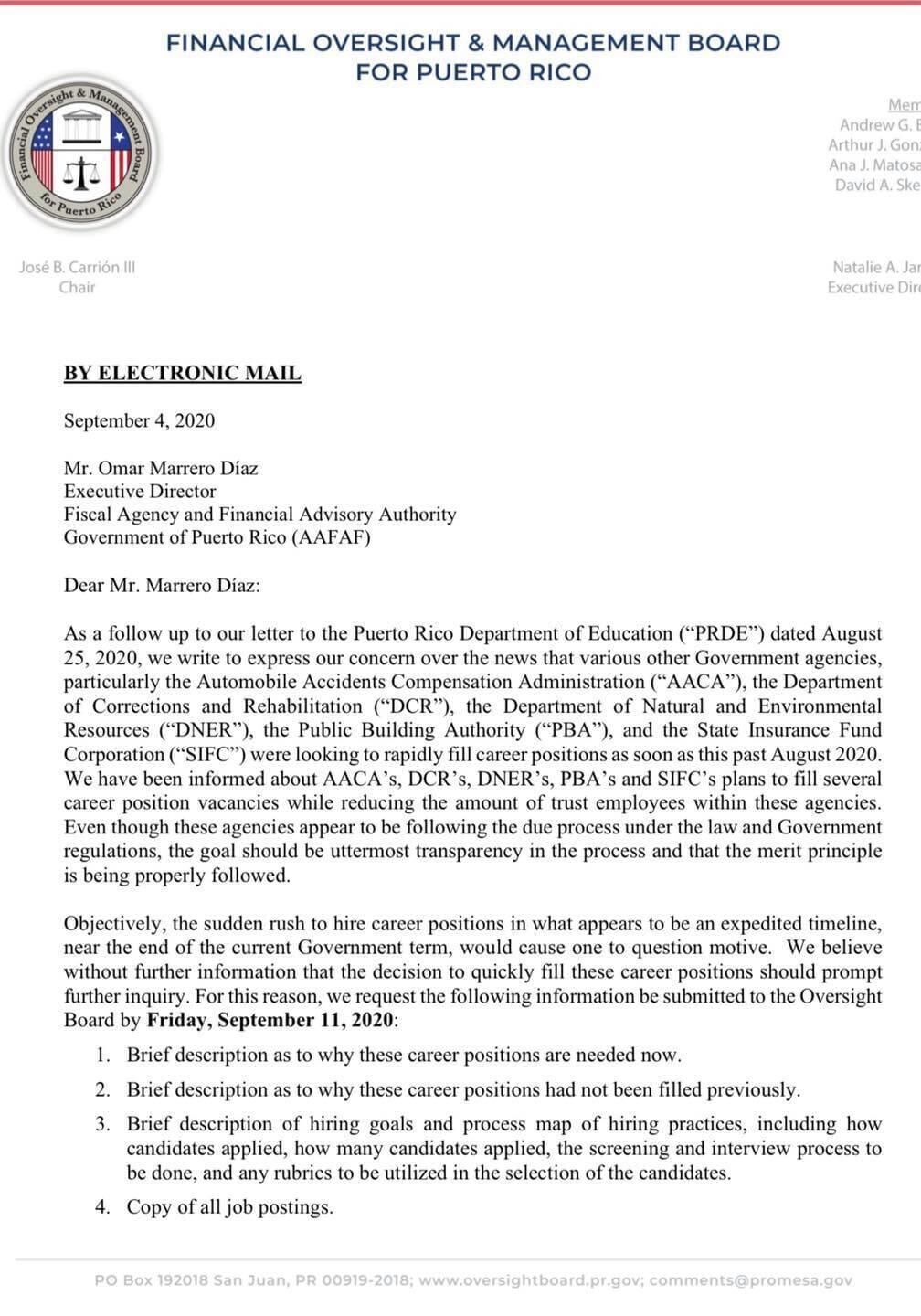 Natalie Jaresko letter p.1